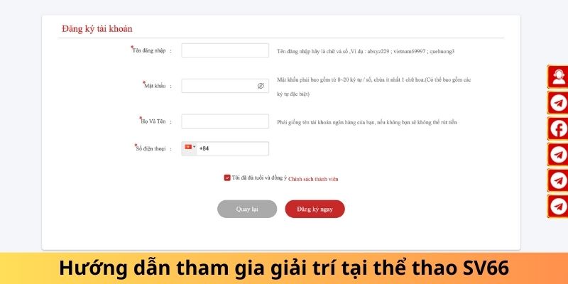 Hướng dẫn tham gia giải trí tại thể thao SV66